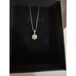 Moissanite Solitaire Necklace Solid 925 Sterling Silver Pendant SNK3686 1.0ct D
